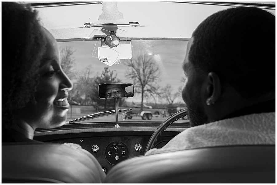 Vintage Car Engagement Photos