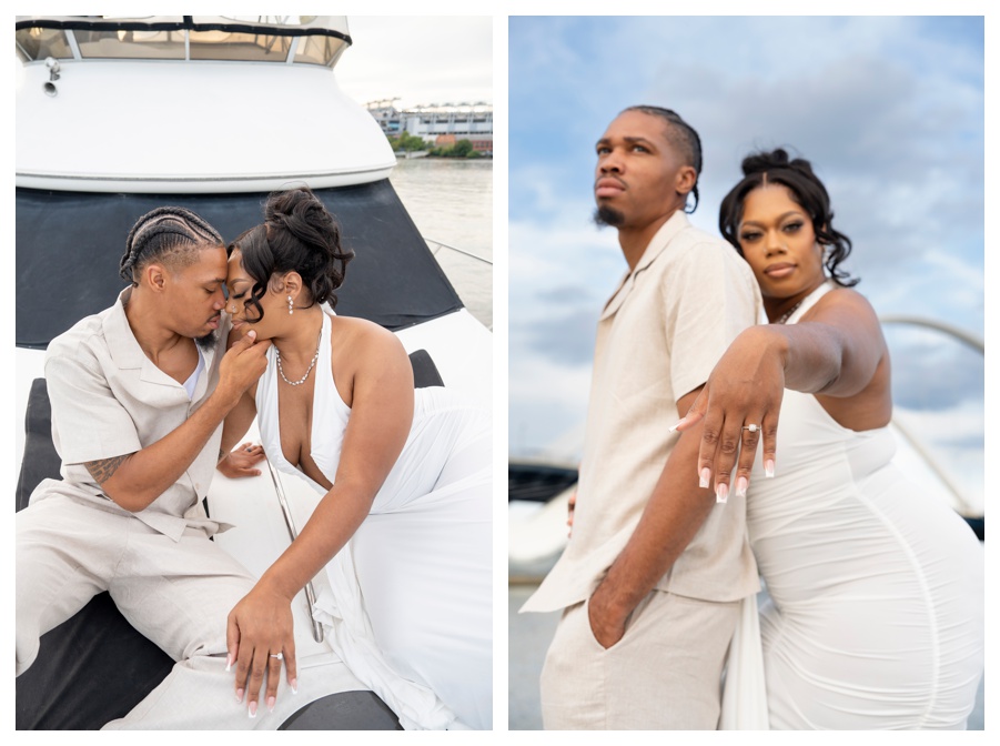 African American engagement session on the water in Washington, DC
