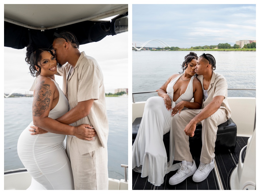 Yacht engagement session in Washington, DC