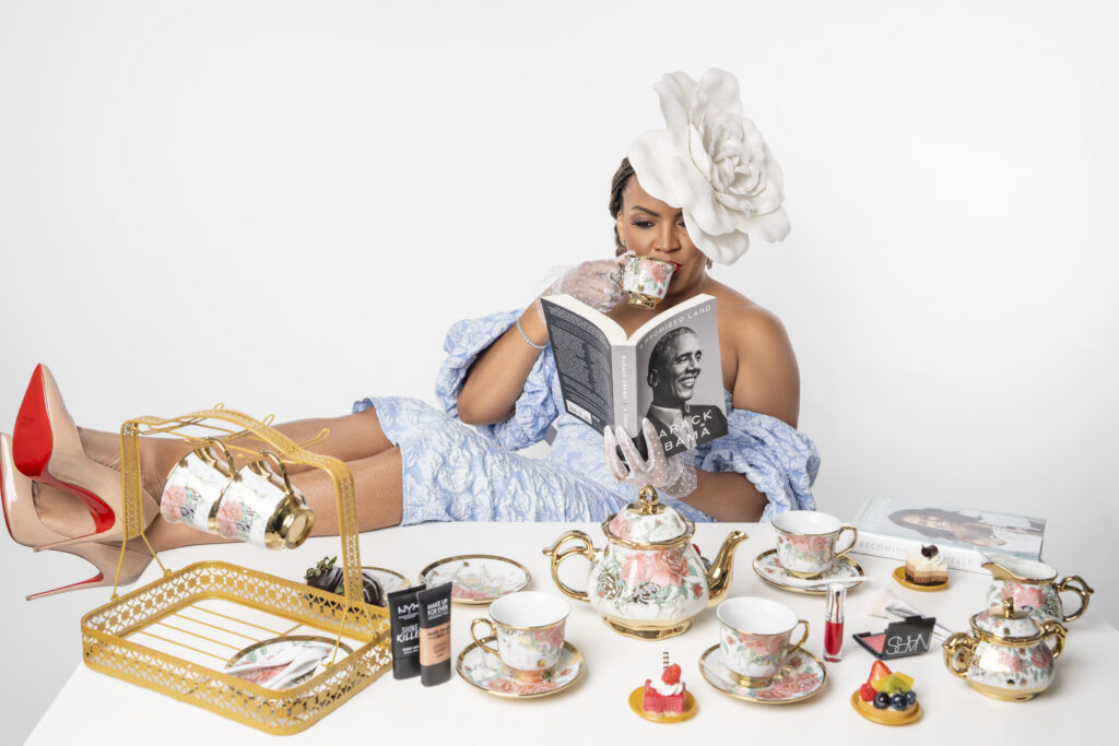 April wanted to illustrate elegantly a peaceful moment of solitude. 